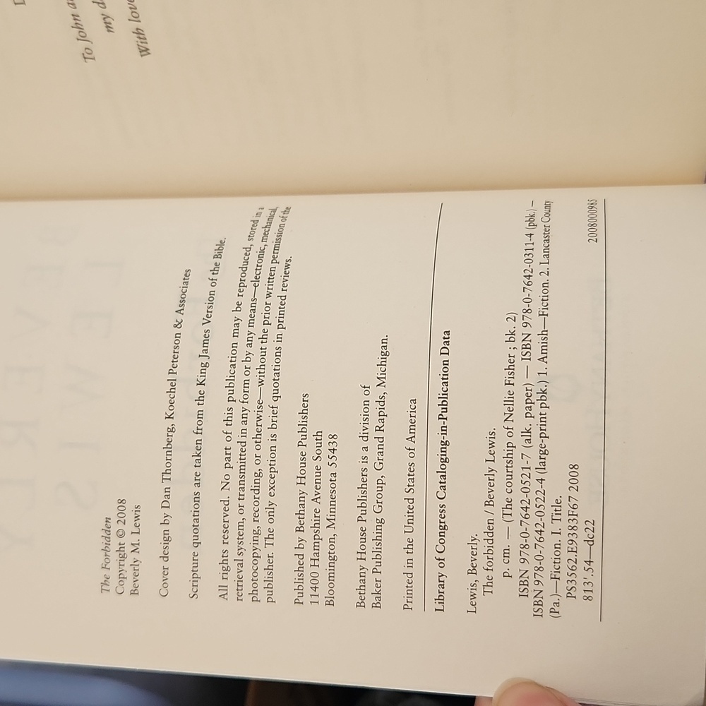 Beverly Lewis The Forbidden - Picture 3 of 7